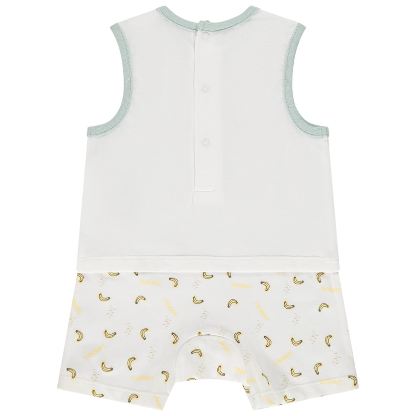 Lote de 2 monos cortos fantasía con motivos de elefante para bebé niño  Additional Lote de 2 monos cortos fantasía con motivos de elefante para bebé niño