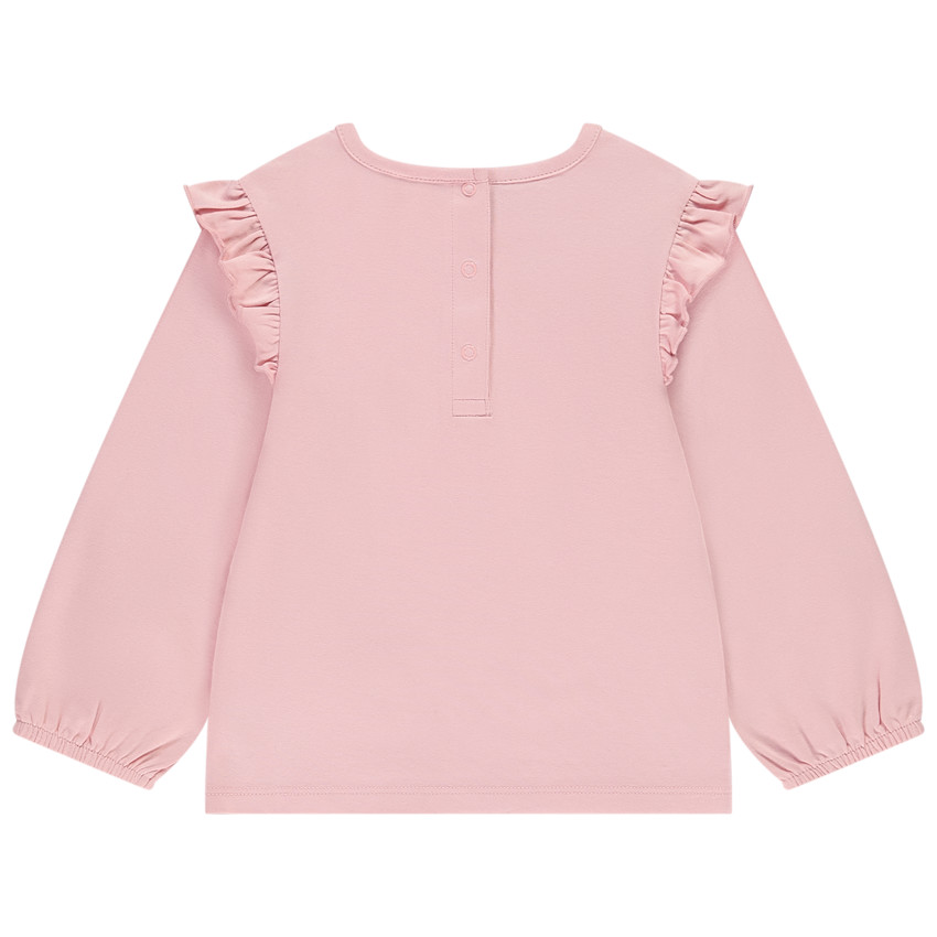 Camiseta manga larga con flores 3D Minnie Disney para bebé niña 