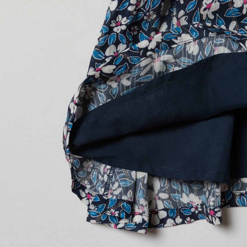 Vestido manga corta estampado floral 