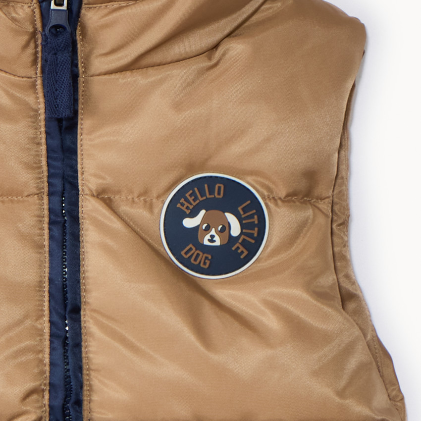 Doudoune sans manches bicolore pour bébé garçon 