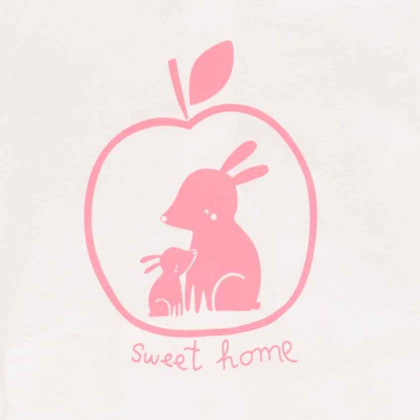 Pelele de manga larga con estampado de conejito para bebé niña 