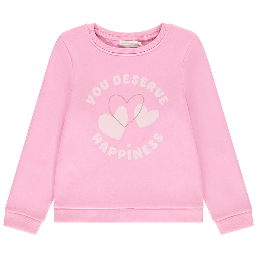 Sudadera de felpa estampada para niña 