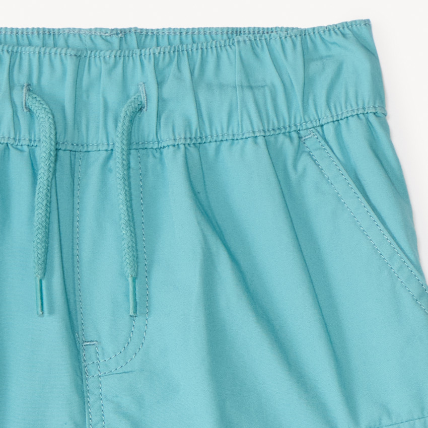 Bermudas cargo lisas en popelina para niño 