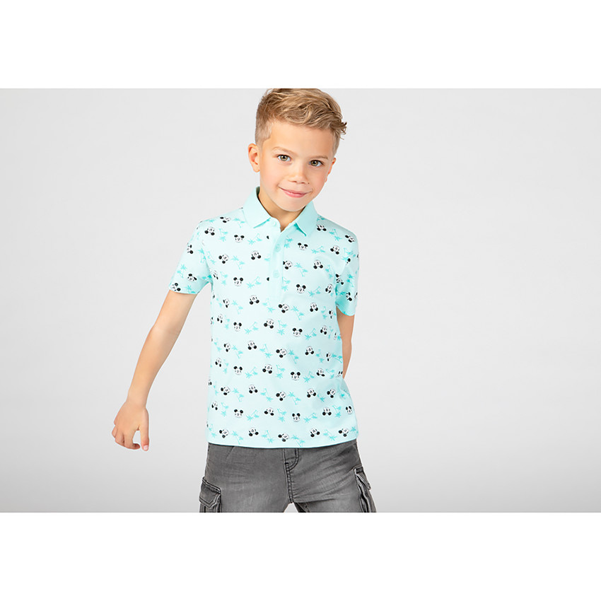 Polo manches courtes imprimé Mickey Disney pour garçon 