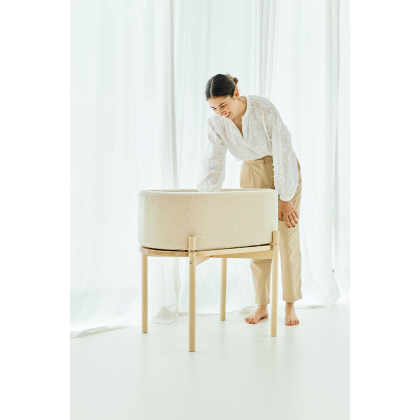 Berceau Teddy & Table d'enfant 2-en-1 Ecru 