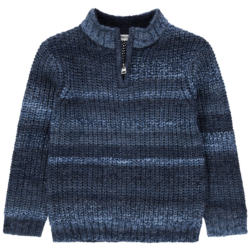 Jersey de punto grueso con cuello con cremallera 