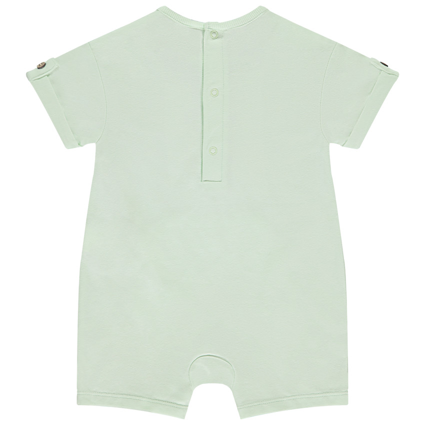 Combishort de punto flameado con parche de piña para bebé niño 