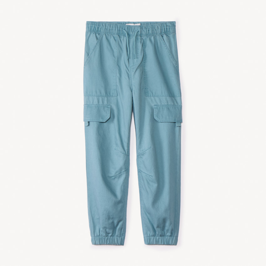 Pantalón jogger de sarga lisa para niño 