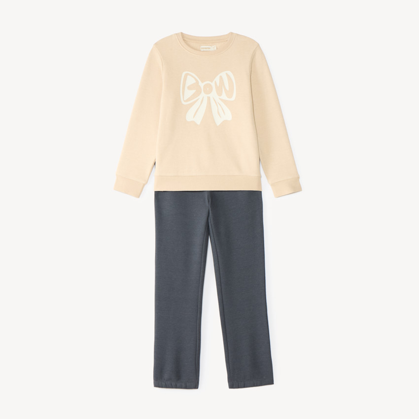 Conjunto de chándal para niña con sudadera de estampado divertido 