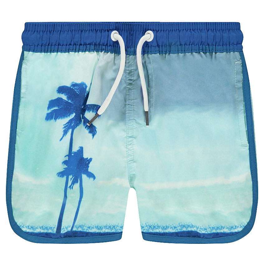 Bañador con fondo degradado con palmeras 