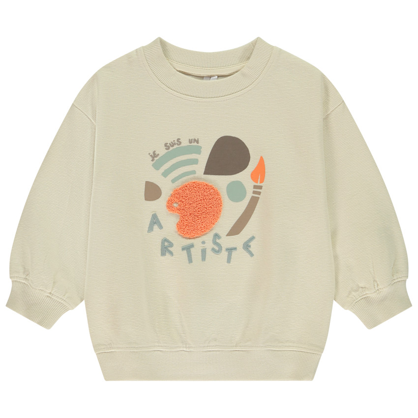 Sudadera oversize con estampado de pintura para bebé niño 