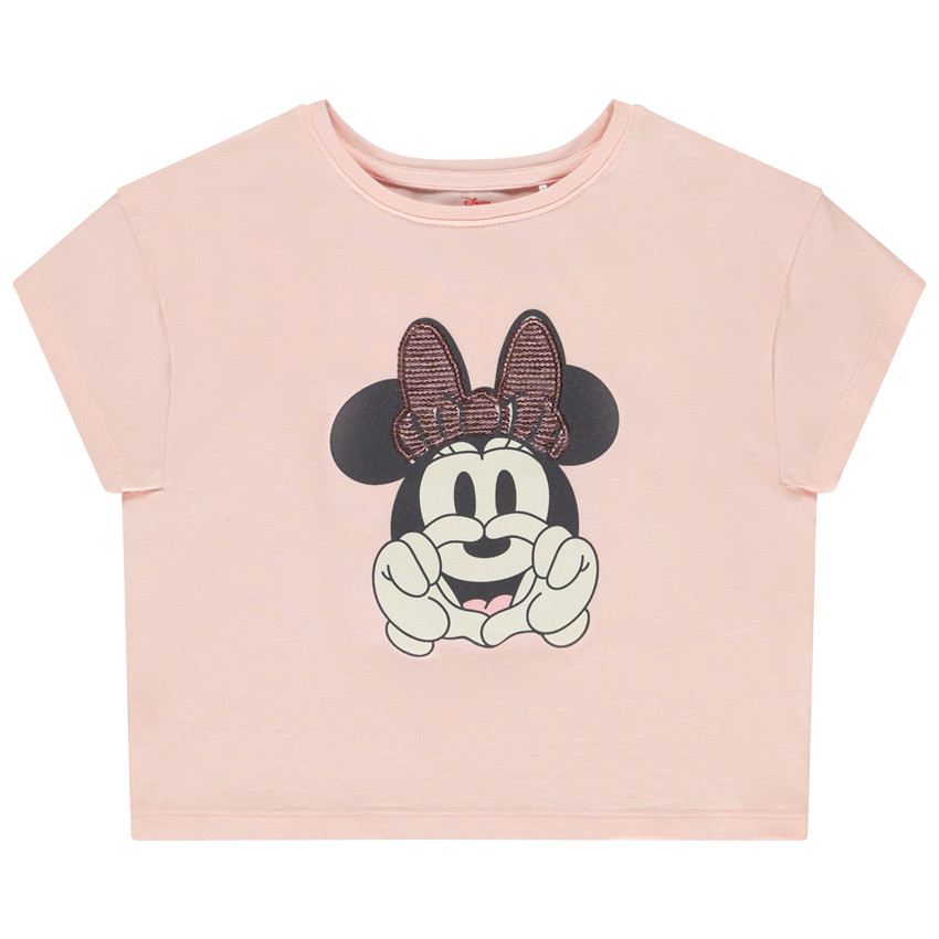 Camiseta de manga corta con estampado de Minnie Disney para niña 