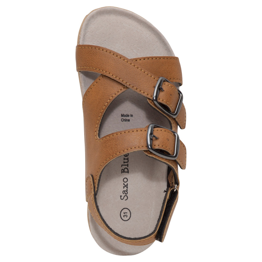 Sandalias de efecto camel y hebillas de fantasía de la 28 a la 35 