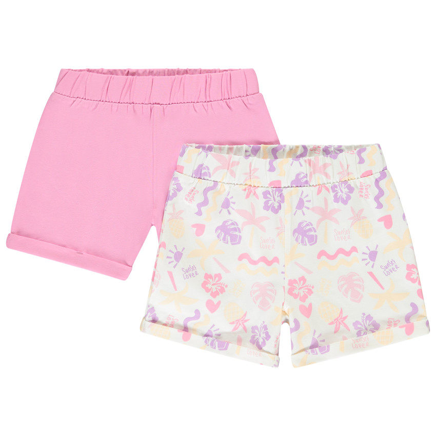 Pack de 2 shorts de fantasía con cintura elástica para niña  Additional Pack de 2 shorts de fantasía con cintura elástica para niña