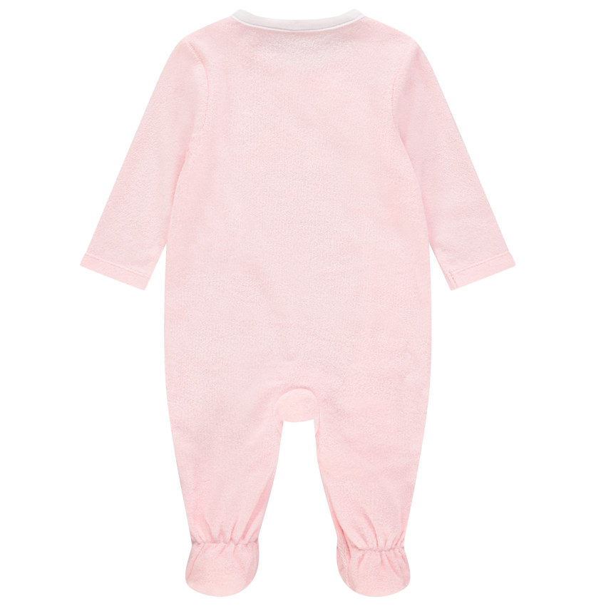 Pelele de terciopelo motivo nube con lazo 