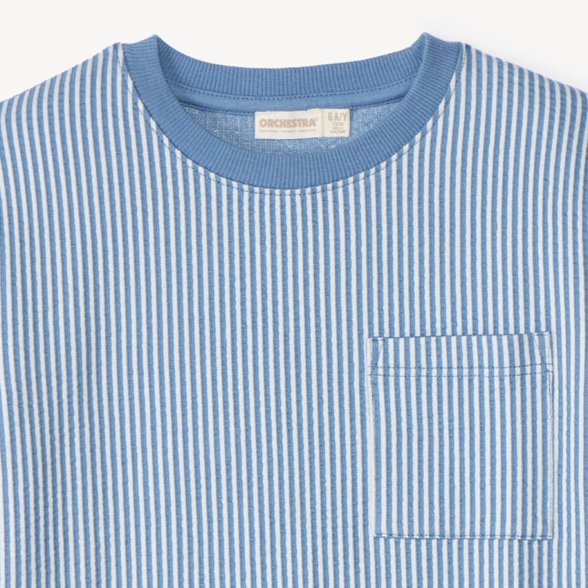 Camiseta de rayas de manga corta para niño 