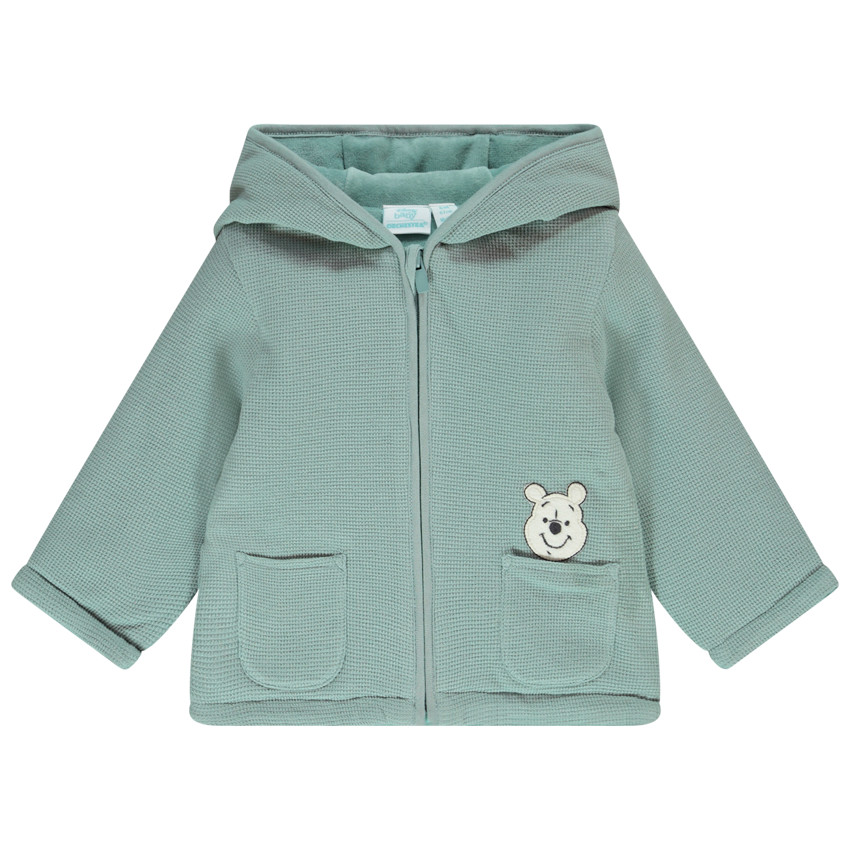 Gilet en maille nid d'abeille avec doublure en velours pour bébé garçon 