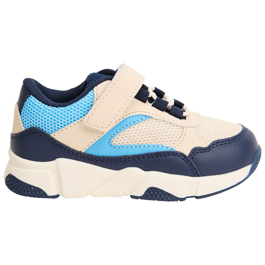 Zapatillas deportivas con cordones elásticos y velcro para niño 