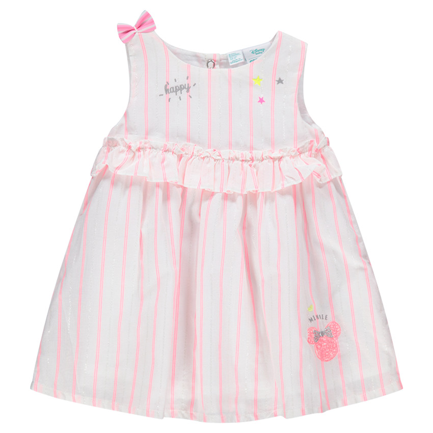 Vestido sin mangas con rayas y estampado de Minnie ©Disney 