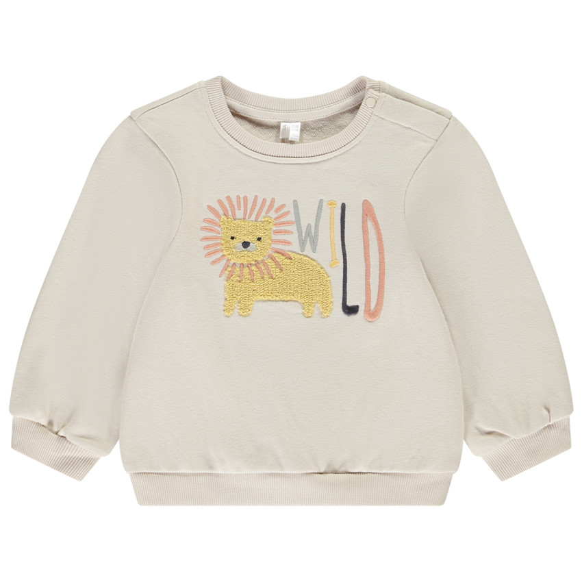 Sudadera de felpa con bordado de rizo para bebé niño 