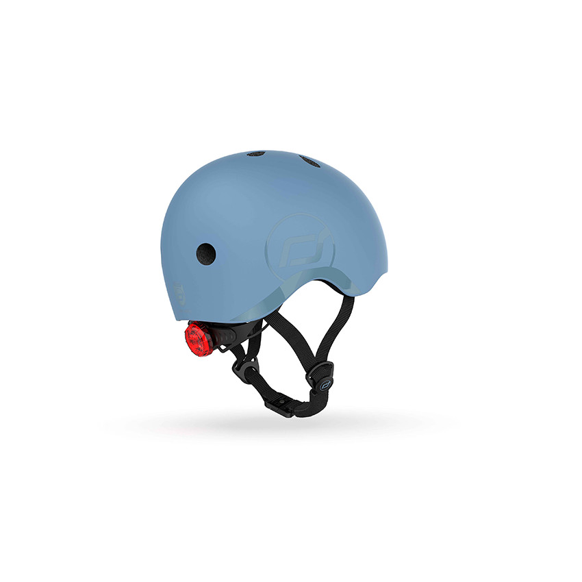 Casco infantil Scoot&Ride S-M 51-55cm Steel gris azul 