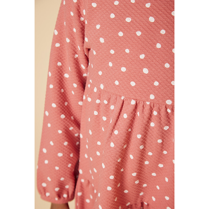 Vestido felpa manga larga 