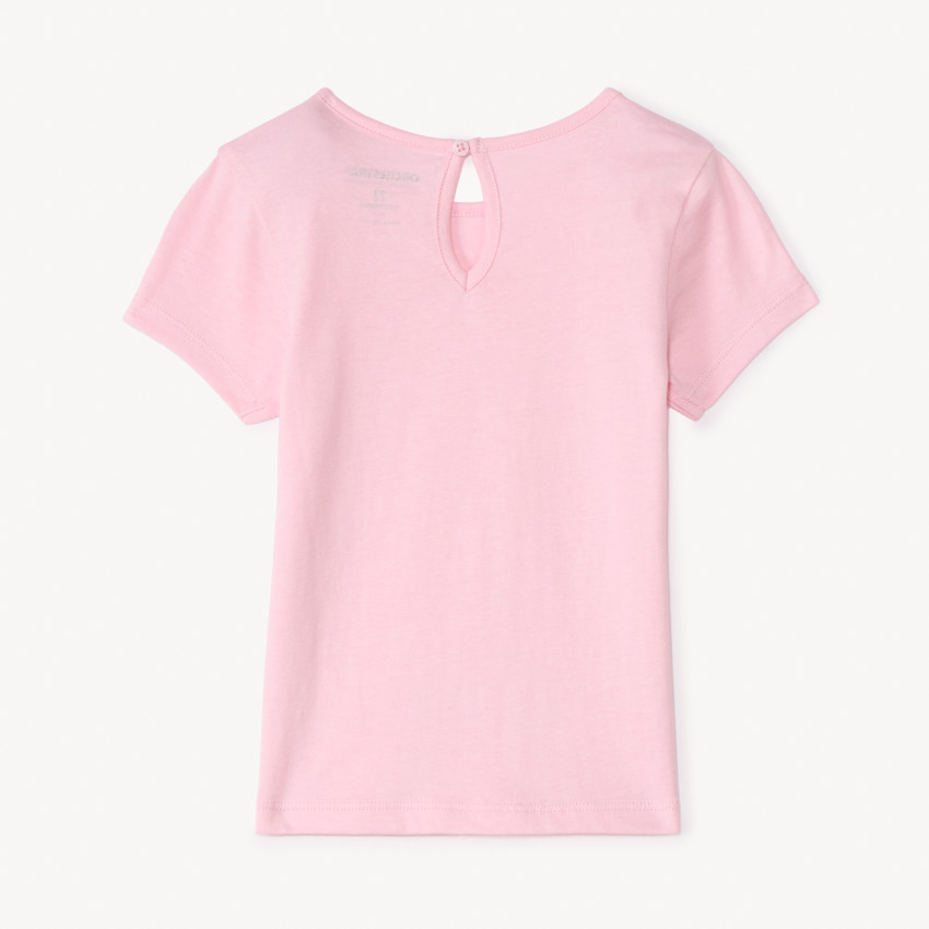 Camiseta de manga corta con estampado divertido para niña. 