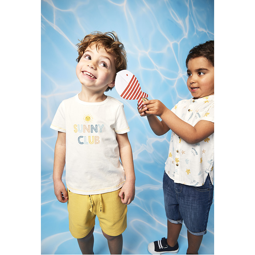 Bermudas de jean efecto desgastado para bebé niño 