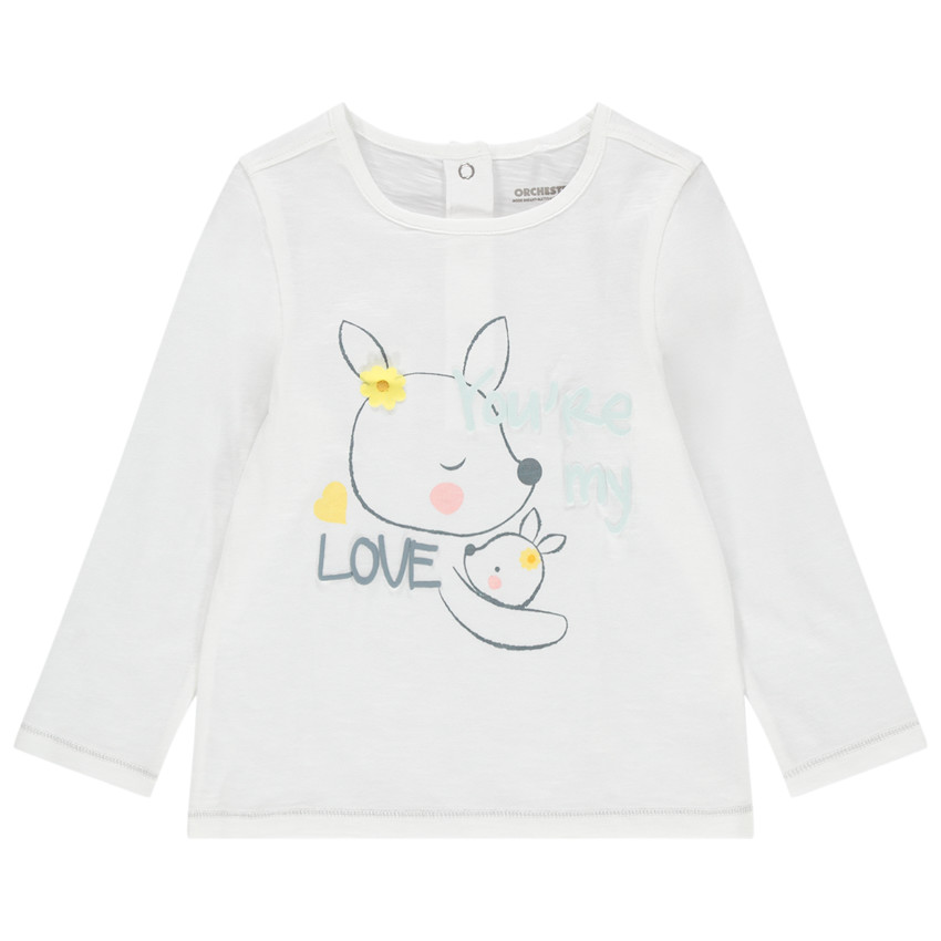 T-shirt manches longues en coton bio print animaux  Additional T-shirt manches longues en coton bio print animaux