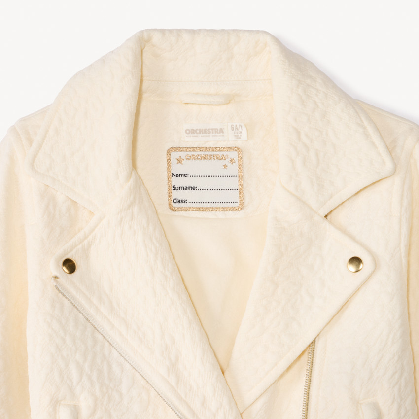 Perfecto de jacquard texturizado de leopardo para niña. 