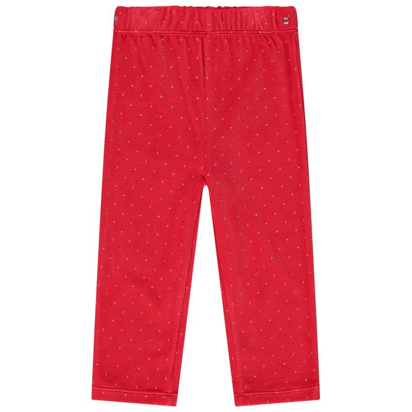 Pijama de 2 piezas en terciopelo ciervo de Navidad para bebé niña 