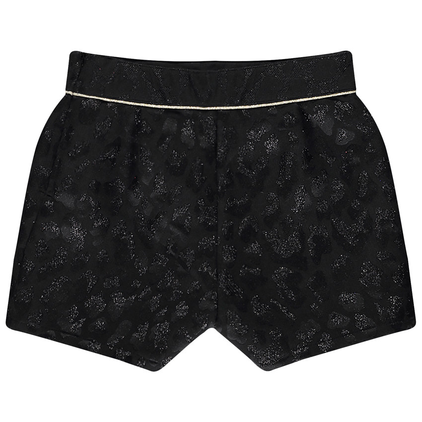 Short de fiesta de jacquard iridiscente para niña 