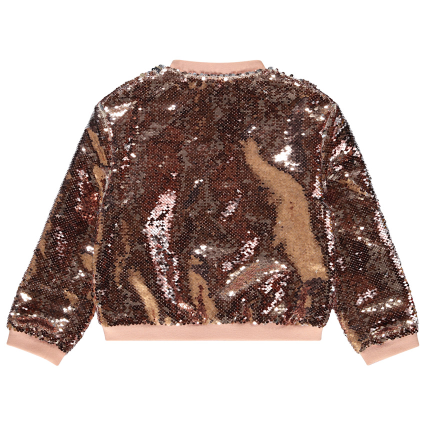 Cazadora de lentejuelas con forro de satén para niña 