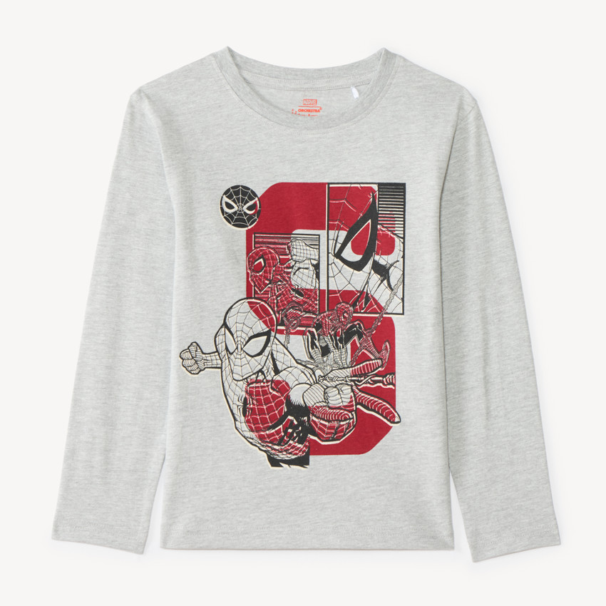 Camiseta de manga larga para niño con estampado de Spider-Man Marvel 