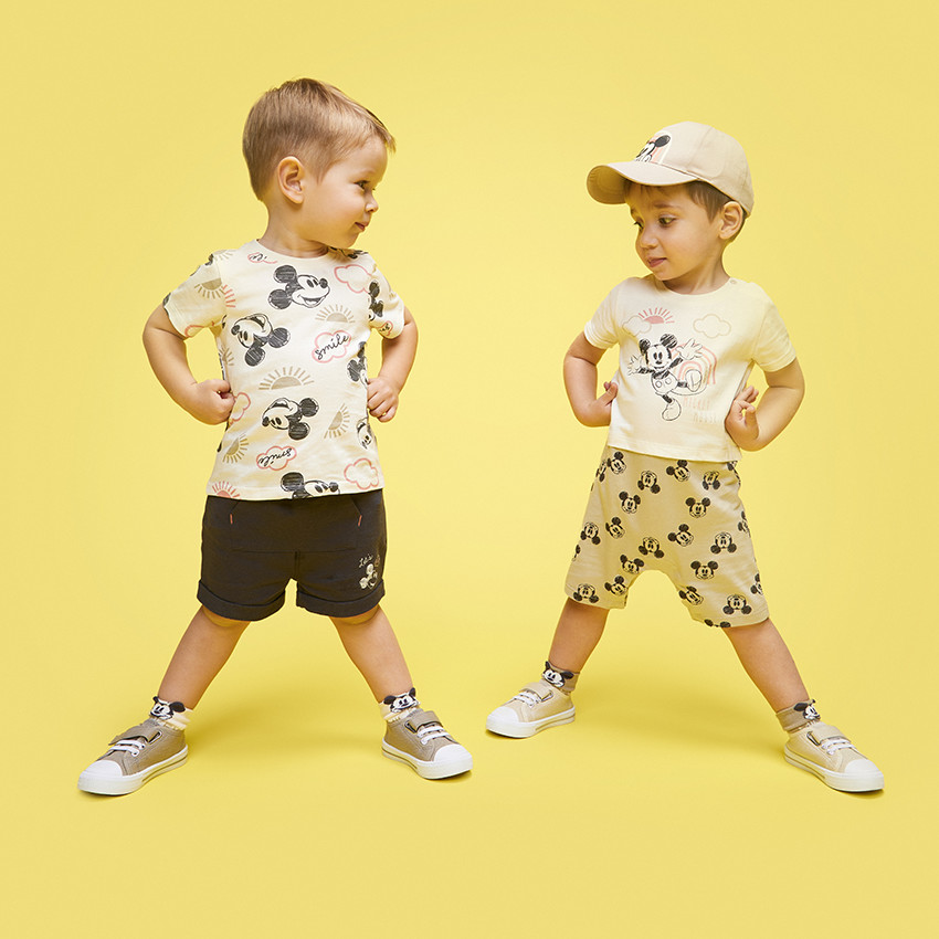 Combinaison courte effet 2 en 1 Mickey Disney pour bébé garçon 