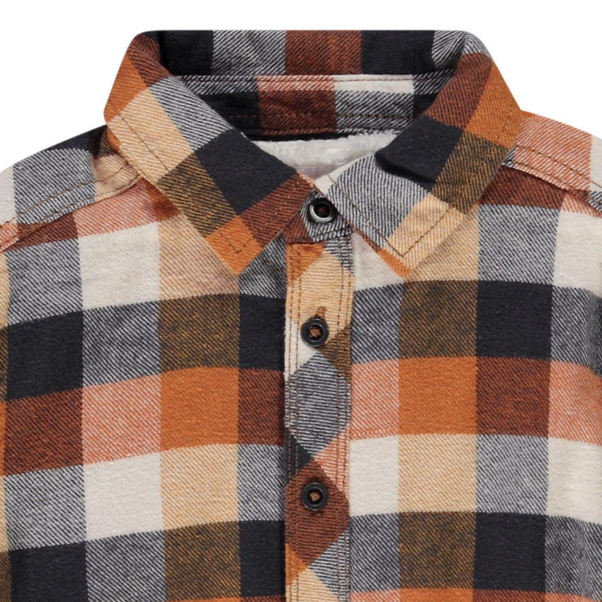 Sobrecamisa de franela a cuadros para niño 