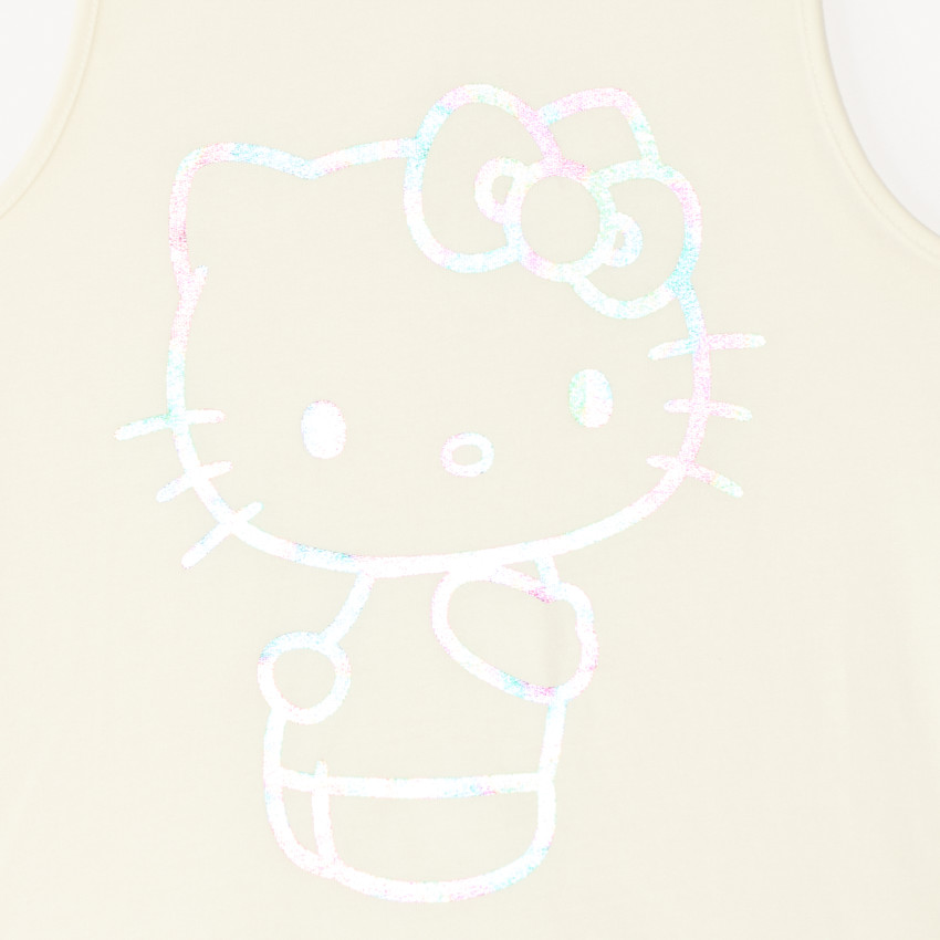 Camiseta sin mangas de Hello Kitty iridiscente para niña. 