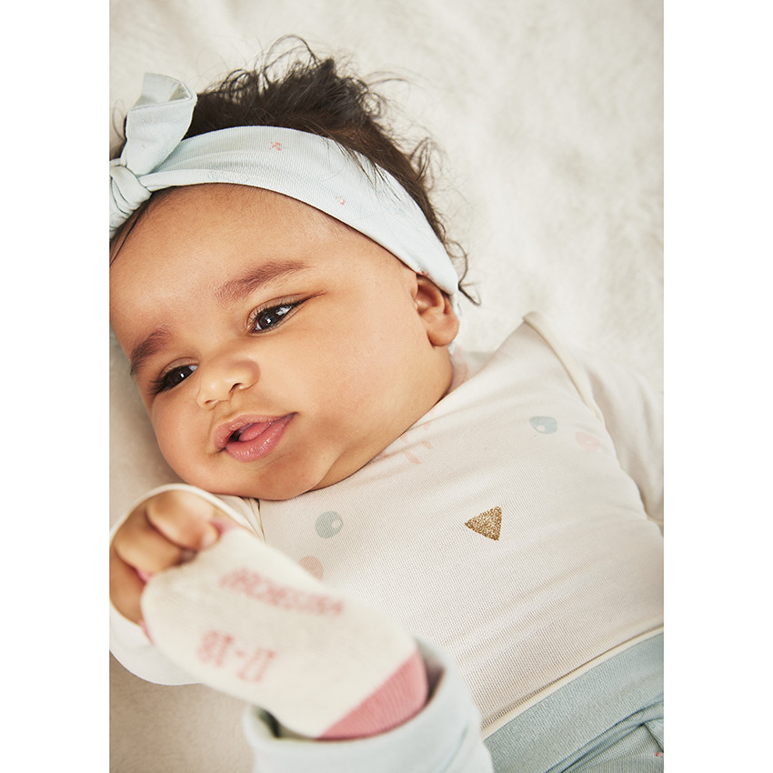 Conjunto 3 piezas en jersey para bebé niña 