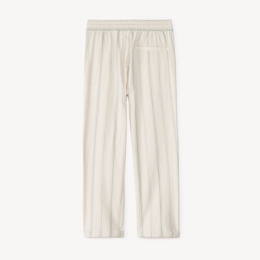 Pantalón recto de tela rayada niño 