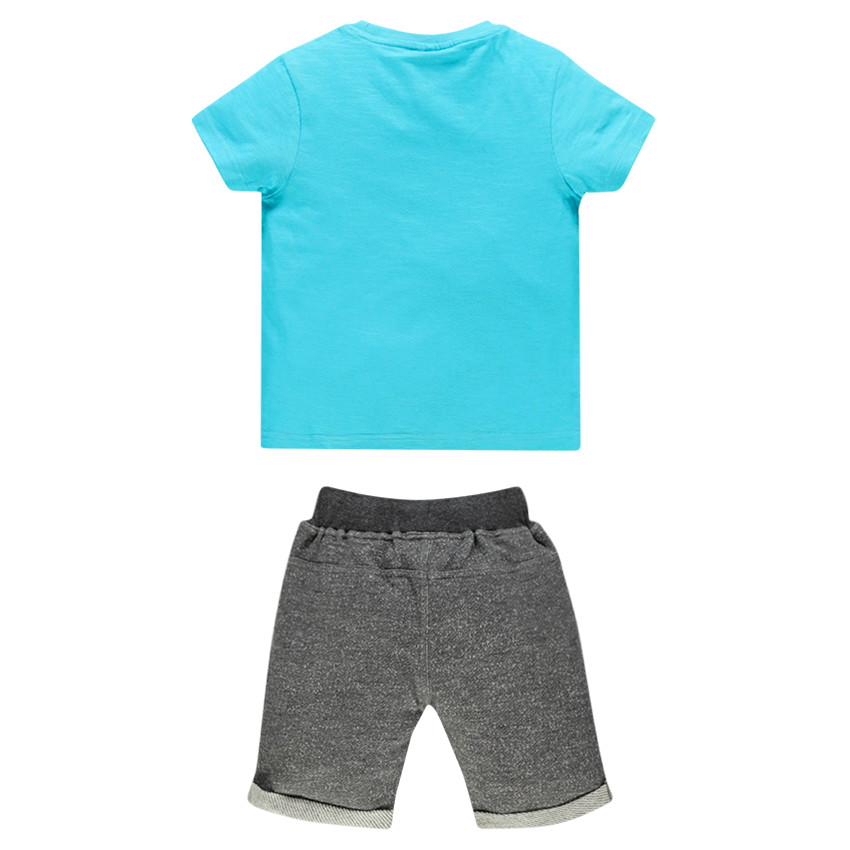 Conjunto de playa camiseta con estampado de coche 