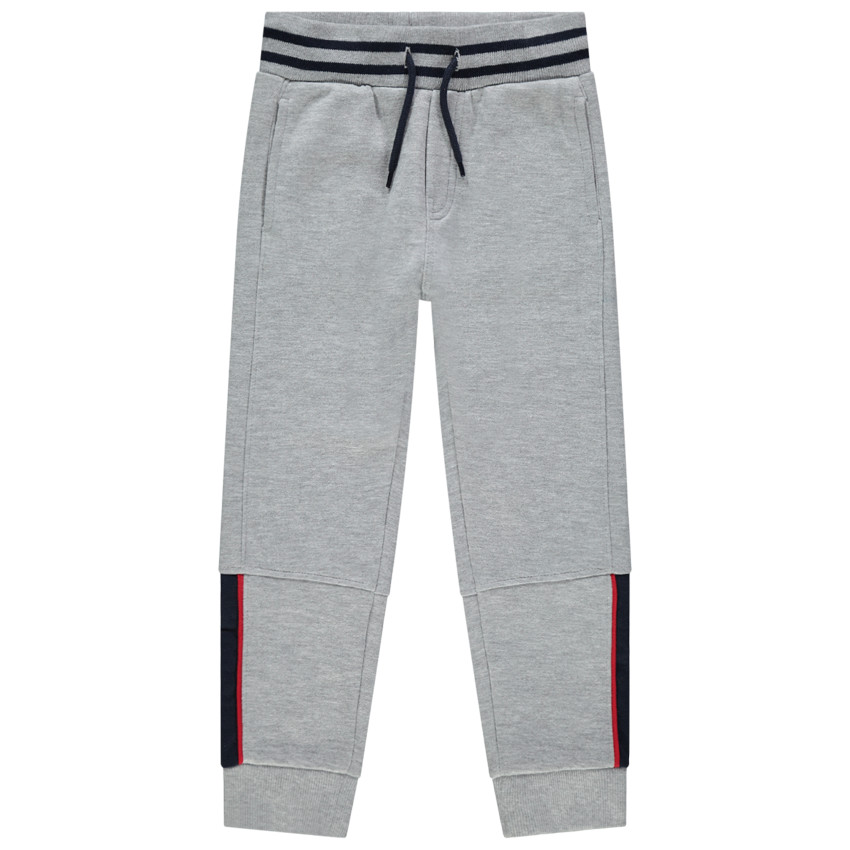 Pantalón jogging felpa bandas contraste 