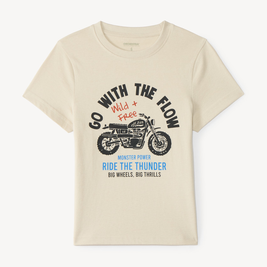 Camiseta de manga corta para niño con estampado divertido 