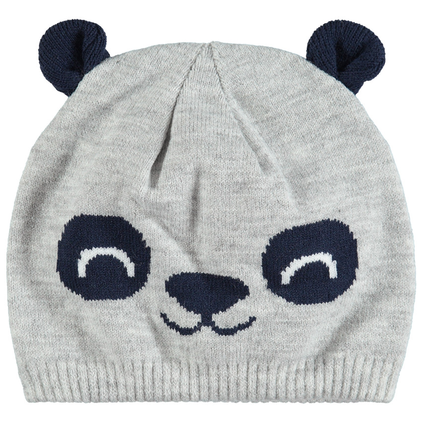 Gorro de punto con forro de jersey con orejas de relieve  Additional Gorro de punto con forro de jersey con orejas de relieve