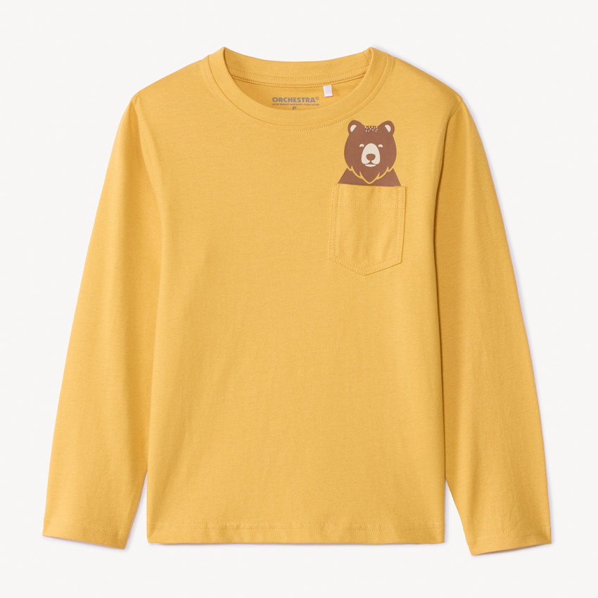 Camiseta de manga larga con estampado divertido de animal para niño 