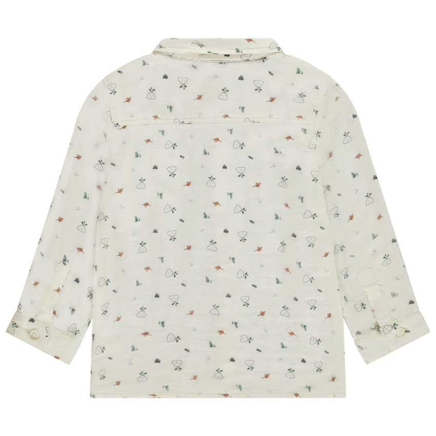 Camisa de gasa de algodón con bolsillo para bebé niño 