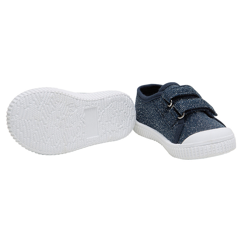 Zapatillas bajas de lona mezclada con hilos brillantes del 20 al 23 