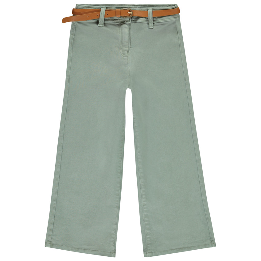 Vaqueros overdyed grandes con cinturón para niña.  Additional Vaqueros overdyed grandes con cinturón para niña.