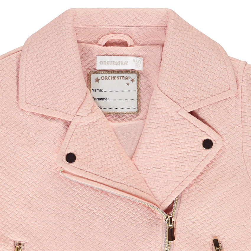 Chaqueta tipo perfecto de felpa acolchada para niña 