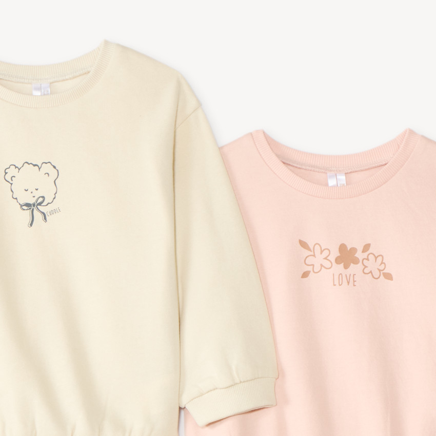 Conjunto de 2 sudaderas de bebé de felpa 