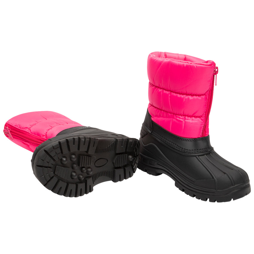 Botas de agua de caucho con parte superior impermeable y cuello acolchado para niña 